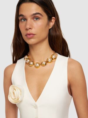 Colier cu perle Alessandra Rich auriu