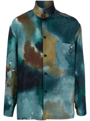 Košeľa s potlačou s abstraktným vzorom Lemaire modrá