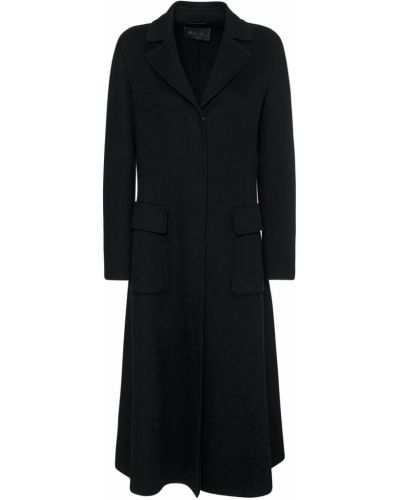 Kašmírový priliehavý kabát Loro Piana čierna