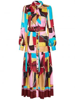 Obleka s potiskom z abstraktnimi vzorci Rebecca Vallance
