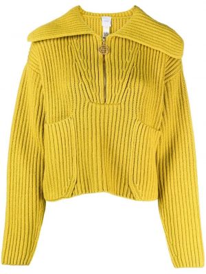 Пуловер с цип Patou жълто