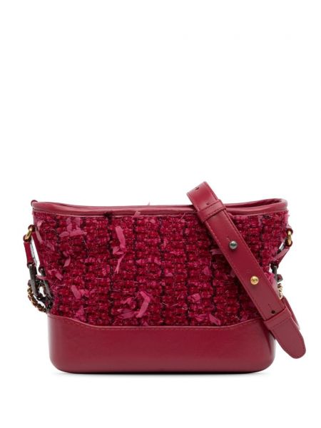 Crossbody torbica od tvida Chanel Pre-owned crvena