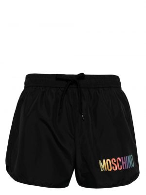 Kratke hlače s potiskom Moschino črna