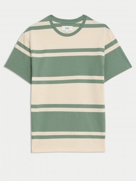 Pruhované tričko Marks & Spencer zelené