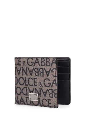 Jacquard pénztárca Dolce & Gabbana barna