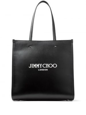 Kožená shopper kabelka s potiskem Jimmy Choo