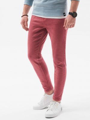 Kalhoty Ombre Clothing červené