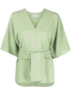 Блуза с v-образно деколте Alberto Biani зелено