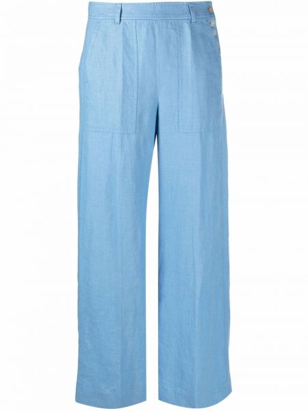 Pantalones con bordado con bordado Polo Ralph Lauren azul
