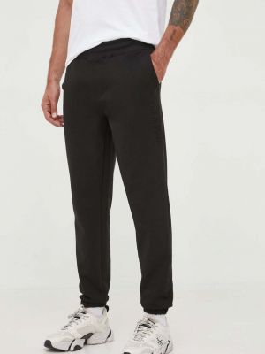 Панталон с апликация Calvin Klein черно