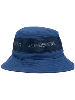 Niebieska czapka z nadrukiem z siateczką J Lindeberg