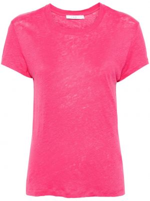 Λινή μπλούζα Iro ροζ