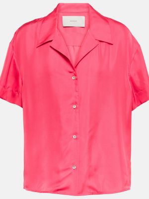 Шелковая рубашка Asceno розовая