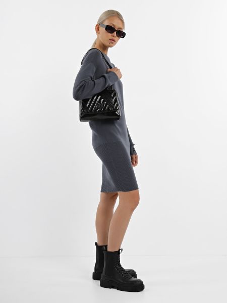 Сіра сукня міді Armani Exchange