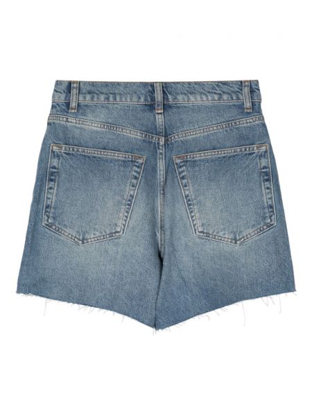 Shorts en jean taille haute Reformation bleu