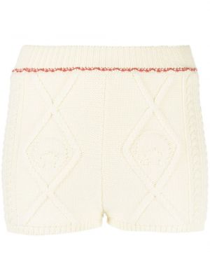 Shorts en laine Marine Serre blanc