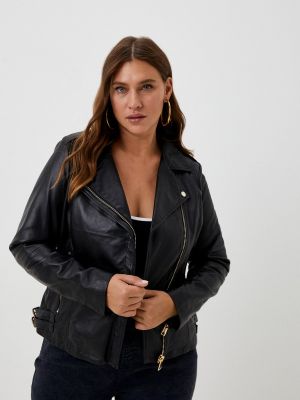 Кожаная куртка Le Monique черная