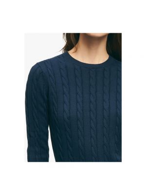 Suéter de cuello redondo Brooks Brothers azul