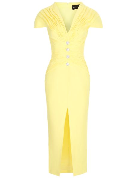Льняное коктейльное платье Rasario желтое
