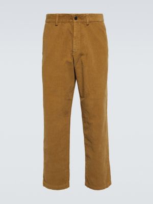 Manšestrové rovné kalhoty Ranra žluté