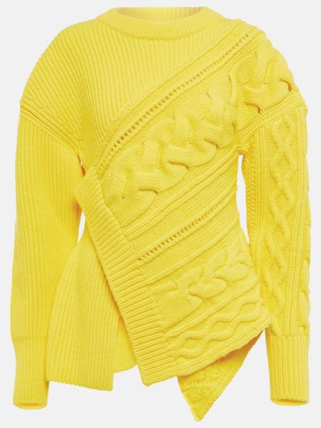 Вълнен пуловер Alexander Mcqueen жълто