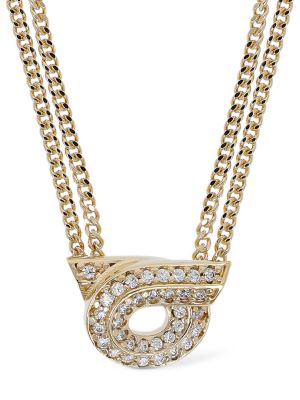 Ogrlica s kristalima Ferragamo zlatna