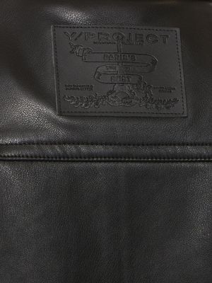 Kožna jakna od umjetne kože Y Project crna