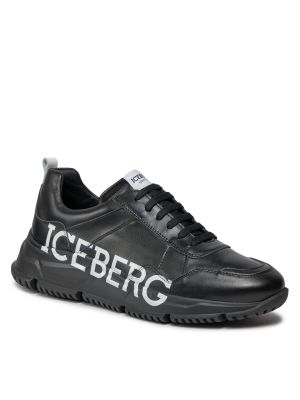 Sneakersy z nadrukiem Iceberg czarne
