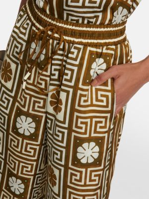 Pantalones bootcut de tejido jacquard Alemais marrón