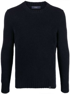 Sweatshirt mit rundem ausschnitt Fay blau
