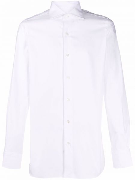 Camisa con botones Finamore 1925 Napoli blanco