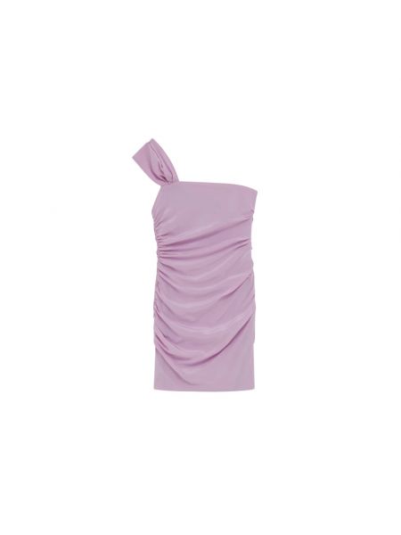 Jedwabna sukienka mini asymetryczna Iro różowa