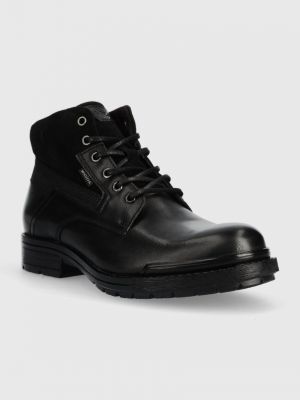 Чорні шкіряні черевики Wojas