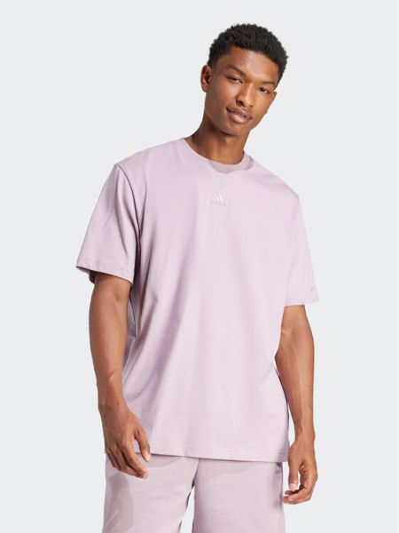 Voľné priliehavé tričko Adidas fialová