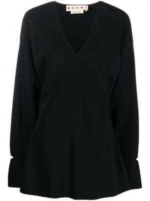 V-hals bluse Marni svart