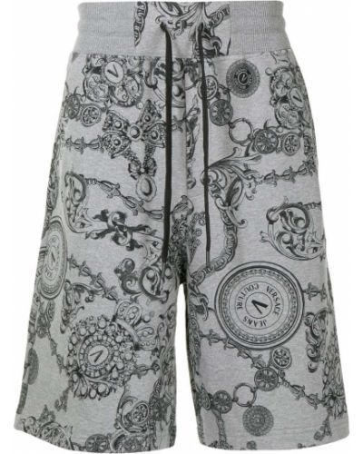 Pantalones cortos vaqueros con estampado Versace Jeans Couture gris