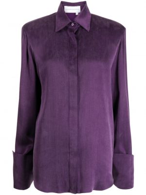 Chemise avec manches longues matelassée Aleksandre Akhalkatsishvili violet