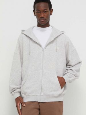 Pamučna hoodie s kapuljačom American Vintage siva