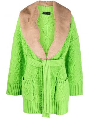 Ull cardigan Blumarine grønn