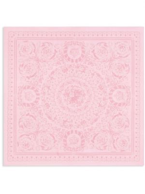 Fular de mătase cu imagine Versace roz