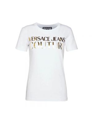 Koszulka z krótkim rękawem Versace Jeans Couture biała