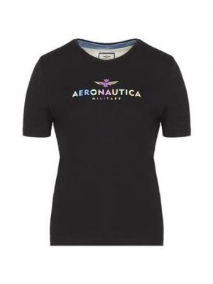 Tričko s krátkými rukávy Aeronautica Militare černé