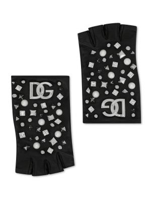 Ръкавици с шипове Dolce & Gabbana черно