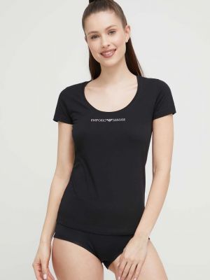 Emporio Armani Underwear póló otthoni viseletre  - Fekete