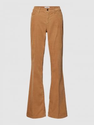 Вельветовые брюки на пуговицах на молнии Cambio коричневые
