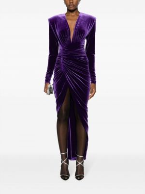 Vakarinė suknelė velvetinis Alexandre Vauthier violetinė