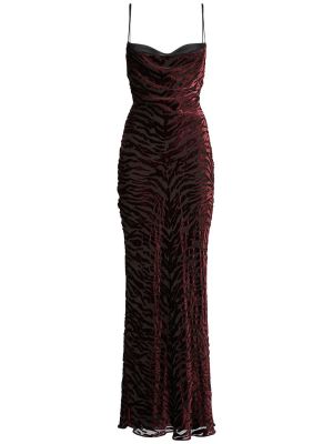 Viskózové hedvábné dlouhé šaty Saint Laurent