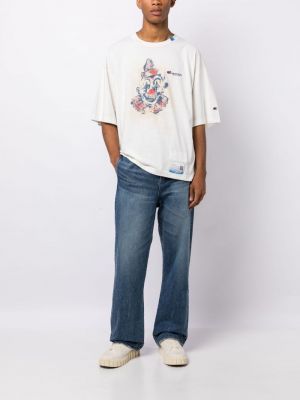 T-shirt aus baumwoll mit print Maison Mihara Yasuhiro weiß