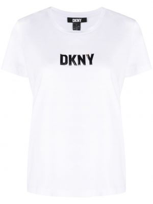 T-shirt con stampa Dkny bianco