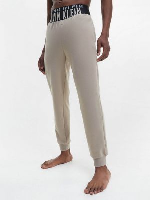 Spodnie Calvin Klein Underwear beżowe